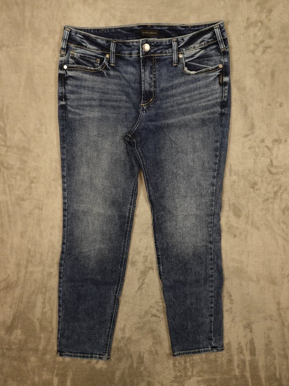 Silver Jeans Suki Straight Jeans Women’s 14 Blue Stretch Denim High Rise